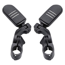1 1/4" 32mm Matte Black Short Angled Engine Guard Footpegs For Harley Davidson Streamliner Style