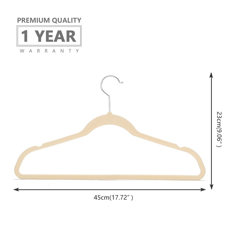 MIZGI Premium Velvet Hangers (Pack of 50) Heavyduty - Non