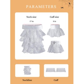 QLX Lace Clown Collar Neck Ruffle Victorian Jester Collars Draculaura Collar