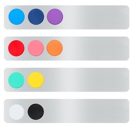 Pinnwand Magnetisch Rostfrei Eisentafeln Streifen Metallmagnettafeln mit 10 Bunten Magneten Memostreifen für Fotos Schule Büro Zuhause 4 Stück Bulletin Bar Board