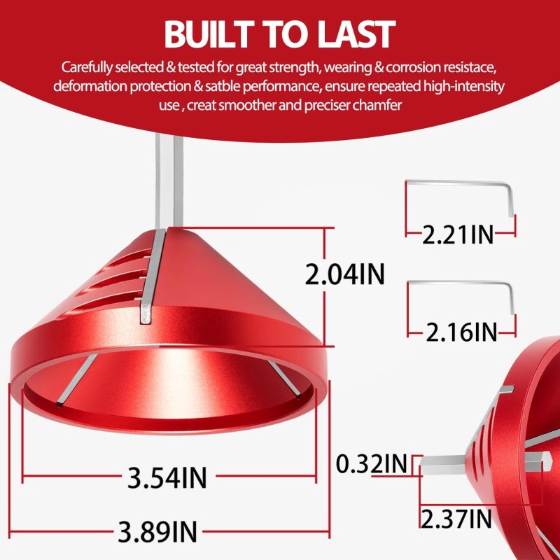 DearChan 2-in-1 Inner-Outer PVC Deburring and Chamfer Tool, Pipe Reamer