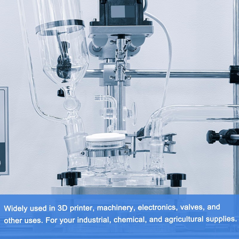 sourcing map 16.4ft PTFE Tubing Hose, 0.6mm IDx1.2 mm OD