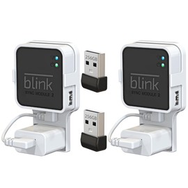 256GB Blink USB Flash Drive, with Outlet Wall Mount for Sync Module, Space-Saving Mount Bracket Holder for Blink Outdoor/Indoor Security System (Sync Module 2 is NOT Included), 2Pack