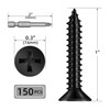 #8 x 1 150 PCS Flat Head Sheet Metal Screws,