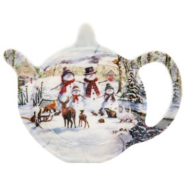 Magic of Christmas Snowmen Tea Bag Tidy, A Richard Macneil Design