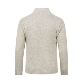Sliktaa Men's Cardigan Outdoor Leisure Winter Spring Warm Jumper, beige