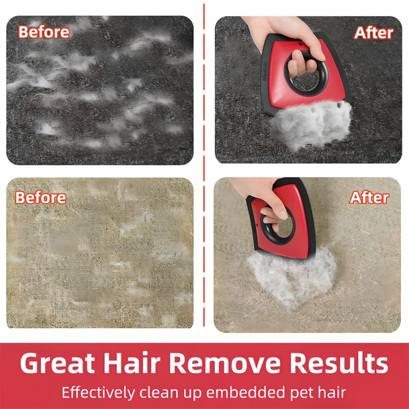 Pet Hair Removal Tool Car Detail Scraper Brush Comparable To