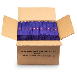 10000 Unscented (Purple) Incense Sticks 11" Bulk Wholesale - 100% Natural Joss and Bamboo Punk Blanks - Great for DIY Aromatherapy Incense Making.