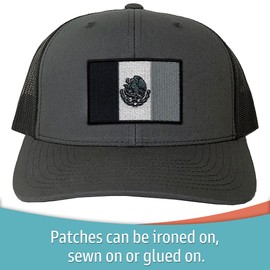 Laughing Lizards Parches de bandera mexicana (bandera negra grande (paquete de 2)