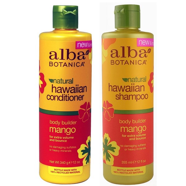 Alba Botanica Alba botanica, natural hawaiian shampoo and conditioner, mango, 12 Fl Oz (Pack of 2)