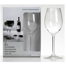 Flamefield Polycarbonat-Weingläser, 290 ml, 2 Stück, unzerbrechlich, hochwertig