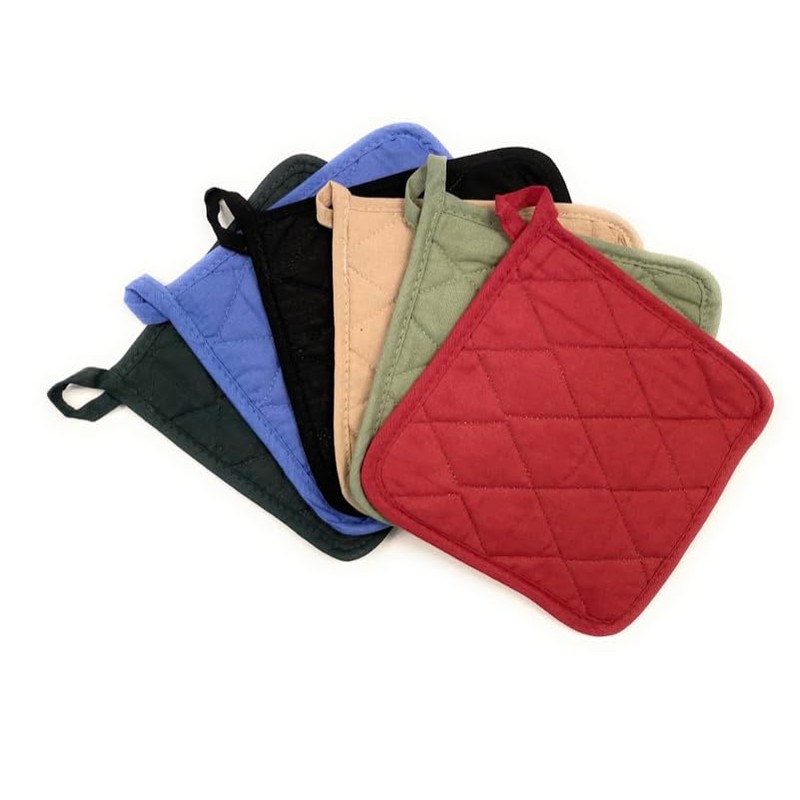 12 Pack Square Pot Holders 100% Cotton Heat Resistant Hotpads
