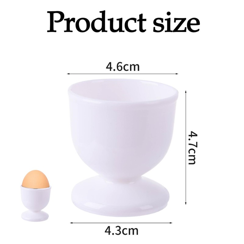 4 Pcs Plastic Egg Cups Set for Soft Boiled Eggs,