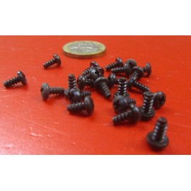 Basic Black Oxide Pan Head Phillips Sheet Metal Screws Type B #4 x 1/4" L, 100 pcs