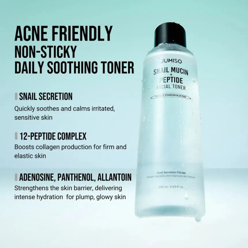 Jumiso - Snail Mucin + Peptide Facial Toner - 205ml