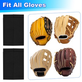 Cosmos 2 Pcs Baseball Glove Wrap Band Softball Glove Strap Elastic Baseball Mitt Glove Shaper for Quick Pocket Formation, Easy to Put On and Take Off, Baseball Glove Accessories Fit All Gloves