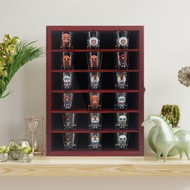 FramePro Shadow Box Frame with Removable Shelves, Deep Memory Box Display Case for Collector, Keepsake Coins Military Medals Pins Wedding Flowers Cherry Finish 12x16