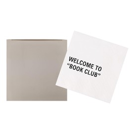 VOWFOO Welcome To Book Club Funny Quotes Cocktail Napkins for Book Club Meeting Literary Themed Party Library Event Author Reading Signing Housewarming Party 100Pcs 4.5 x 4.5 2-ply (Book Club)