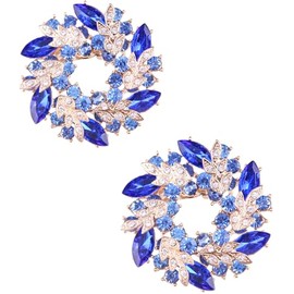 Women Crystal Rhinestone Brooch Pins - Luxury Collar Brooch Pins Brooches for Party Weeding Bridal Costume (2)