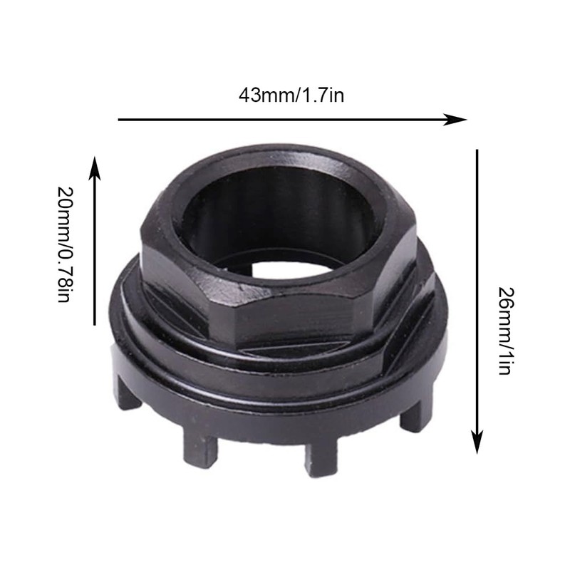 Nihoodering Lockring Tool Bottom Bracket Cup Tool 8-Tooth Splines Bottom