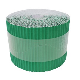 Bright Ideas Corrugated Border Roll for School Displays, Emerald, 10cm x 7.5m. BI7887.