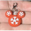 Mickey Mouse Christmas Snow Flake Zipper Pull & Keychain Add