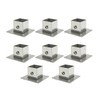 8 PCS 1.18" Square Post Flange Base, 201 Stainless Steel
