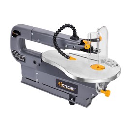 Hoteche 16-inch Power Scroll Saw for Woodworking with Large Tilting Working Table and Integrated Dust Port, Professional Woodworking Tool for Detailed Cutting, Fretwork, Crafting