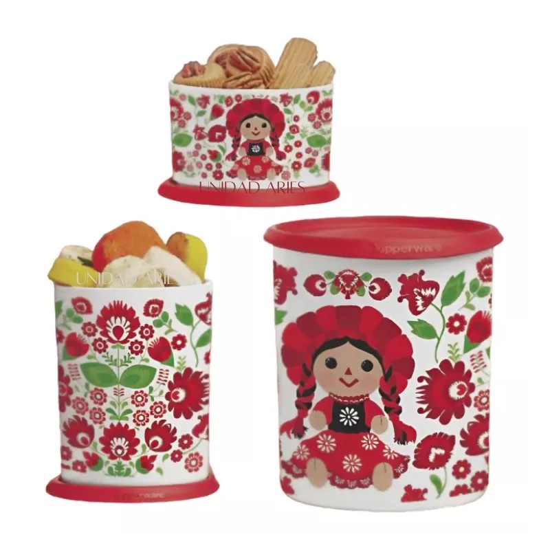 Tupperware Set 3 Botes Toqué Mágico Herméticos Para Alimento Tupperware