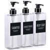 Segbeauty Soap Dispenser, Pack of 3, 500 ml Shampoo Bottles,
