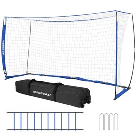 Soccer Goal,Soccer Net,Soccer Goals for Backyard,with Bow Frame,Collapsible Metal Base and Agility Ladder