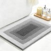 RORA Gray Bathroom Rugs Non Slip Washable 18x24 Absorbent Bath
