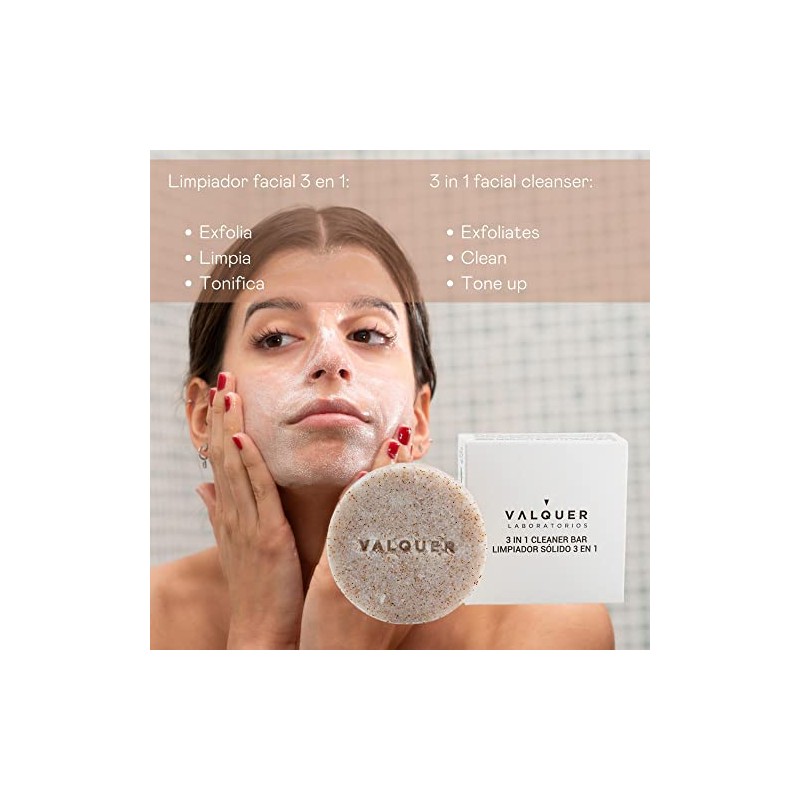 Valquer Limpiador Facial Sólido Sugar 3 en 1 | 50