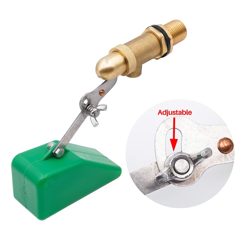 1/2" Float Valve, Brass Valve with Plastic Float, Floating Ball
