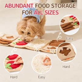 MEWOOFUN Dog Snuffle Toy, Plush Dog Enrichment Toys, Crinkle Dog Toys to Keep Them Busy, Snuffle Mat for Small Dogs, Dog Puzzle Toys for Smart Dogs