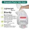 Black & White Gingham Checkered Plastic Tablecloths 2 Pack Disposable