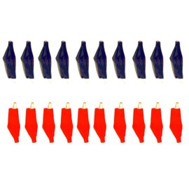 FENGHAISHUN Alligator Clip Adapter Clamp Jumper Test Kit Helper Alligator Clip for Electrical Equipment with Protective Insulation Cover 1.77 inch/45mm 20pcs
