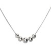 CCJ 5 Ball Bead Necklace Pendant - SilverTone (24 Inches)