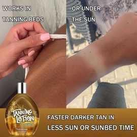 Sunglowy Tanning Bed Lotion With Bronzer And Accelerator, Bronzing Tanning Lotion For Tanning Beds, Sun Tanning Lotion For Outdoor, Mango, Dha-Free, 13.5 Fl.Oz