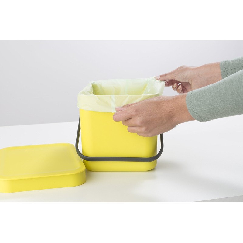 Brabantia PerfectFit Bags S Sacchetti per Spazzatura Compostabili, 6L, Verde,