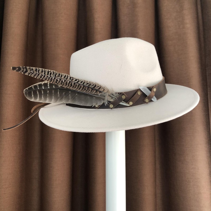 TCOMVEZ Hat Bands for Women Cowboy Hat Band Genuine Leather