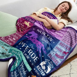 Yesbird Horse Girl Gift, Horse Things, Gift Horse Lovers, Horse Gifts for Girls, Gift Horse Girls, Gifts for Girlfriend/Mother/Daughter Blanket 150 x 130 cm