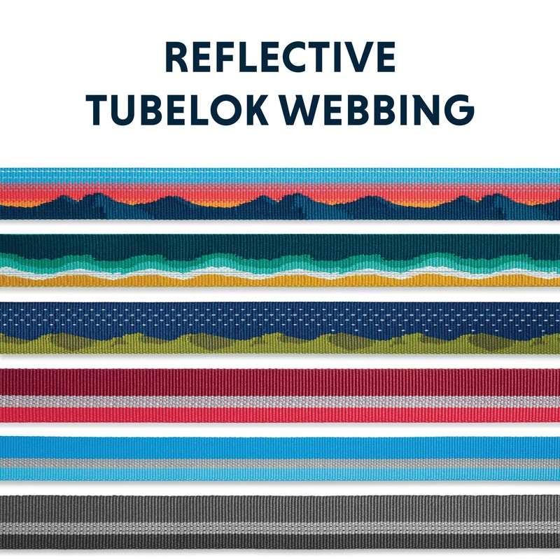 RUFFWEAR Crag Dog Collar, Reflective and Comfortable Everyday Collar, Volcanic