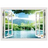 FLFK Fake Window Wall Sticker - Landscape Faux Window Wall