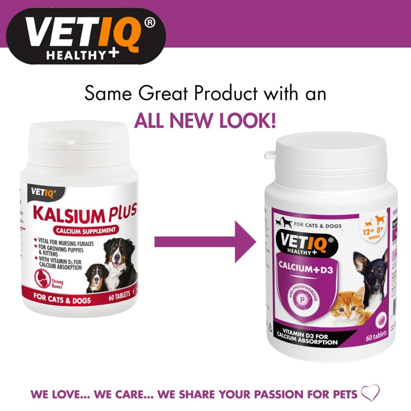 VETIQ Calcium + D3 Supplement for Cats & Dogs with