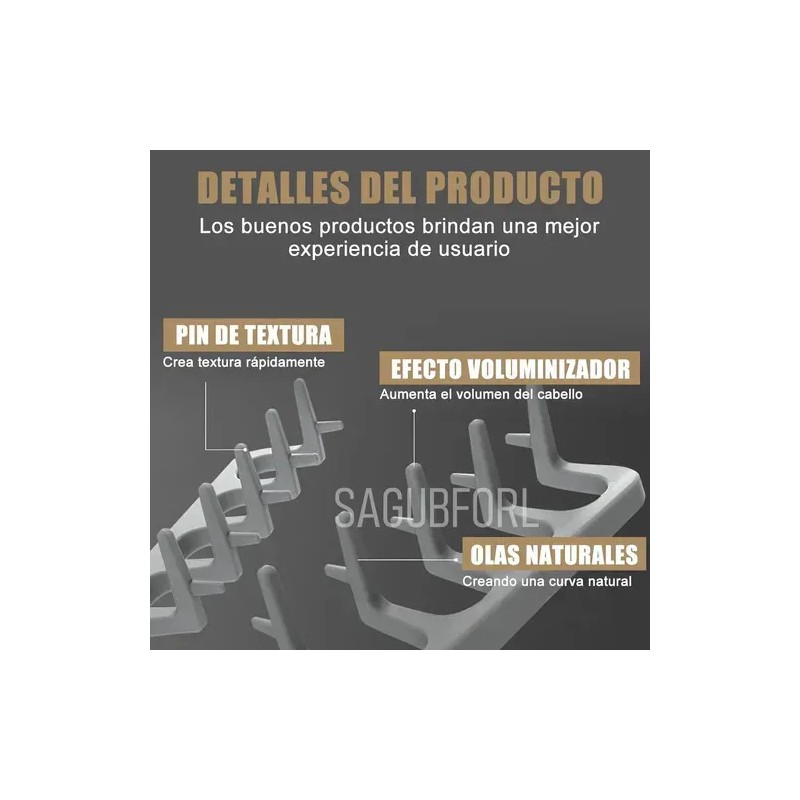 2 Peine Texturizado Y Esponjoso Barbero Estilista Peluquero