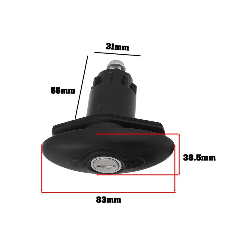 eMagTech 1 Set Caravan Cabin Door Lock with 2 Keys