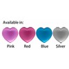 Set of 3 Contemporary Heart-Shaped Compact Mirrors with Reflective Finish
