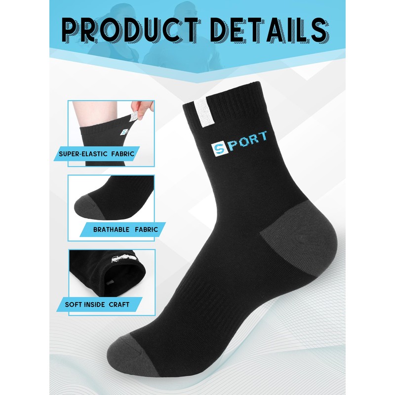 Fourluoo 60 Pairs Mens Socks Bulk Homeless Thermal Winter Socks