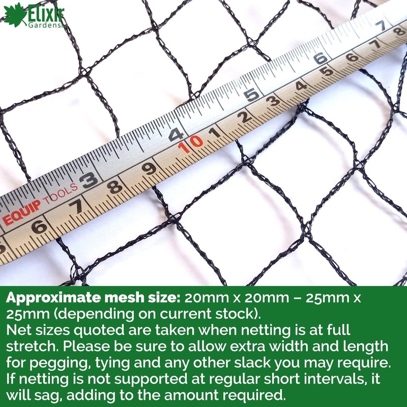 Elixir Gardens Heavy Duty Bird Netting | 1m x 10m